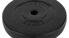 Greutate gantere, 5kg, plastic, diametru 25cm, grosime 5cm