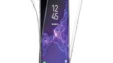 Husa 360 Grade Full cover silicon transparent, fata plus spate compatibila cu Samsung Galaxy S9