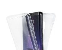 Husa 360 Grade Full cover silicon transparent, fata plus spate compatibila cu Samsung Galaxy S9 - 3