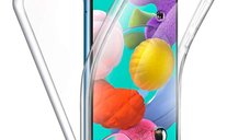 Husa 360 pentru Samsung Galaxy A51, TPU Transparent fata+spate
