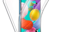Husa 360 pentru Samsung Galaxy A51, TPU Transparent fata+spate