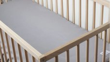 Husa cu elastic Kotonia Home Bebe - ranforce, 100 % bumbac, dimensiune saltea 60x120+15 cm, gri