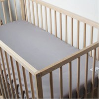 Husa cu elastic Kotonia Home Bebe - ranforce, 100 % bumbac, dimensiune saltea 60x120+15 cm, gri - 1