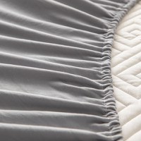 Husa cu elastic Kotonia Home Bebe - ranforce, 100 % bumbac, dimensiune saltea 60x120+15 cm, gri - 3