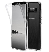 Husa Full TPU 360° (fata + spate) pentru Samsung Galaxy Note 8, Gri Transparent - 1