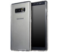 Husa Full TPU 360° (fata + spate) pentru Samsung Galaxy Note 8, Gri Transparent - 2