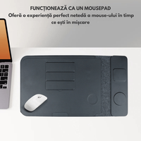 Husa Laptop cu Incarcare dubla Wireless 15W, Protectie 360, Impermeabila, Rezistenta la socuri, 15-16 inch, Pliabil - 6