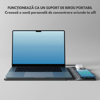 Husa Laptop cu Incarcare dubla Wireless 15W, Protectie 360, Impermeabila, Rezistenta la socuri, 15-16 inch, Pliabil - 4