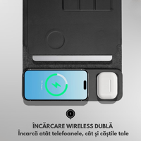 Husa Laptop cu Incarcare dubla Wireless 15W, Protectie 360, Impermeabila, Rezistenta la socuri, 15-16 inch, Pliabil - 5
