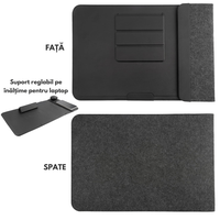 Husa Laptop cu Incarcare dubla Wireless 15W, Protectie 360, Impermeabila, Rezistenta la socuri, 15-16 inch, Pliabil - 8
