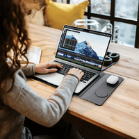 Husa Laptop cu Incarcare dubla Wireless 15W, Protectie 360, Impermeabila, Rezistenta la socuri, 15-16 inch, Pliabil - 9