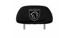 Husa Tetiera Auto Neagra pentru PEUGEOT