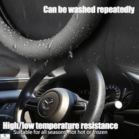 Husa Volan Silicon Universala Glixicom Negru Lavabila si Antialunecare Compatibilitate pentru Diametru intre 33 - 40 cm - 7