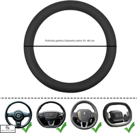 Husa Volan Silicon Universala Glixicom Negru Lavabila si Antialunecare Compatibilitate pentru Diametru intre 33 - 40 cm - 5