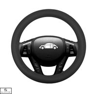 Husa Volan Silicon Universala Glixicom Negru Lavabila si Antialunecare Compatibilitate pentru Diametru intre 33 - 40 cm - 2