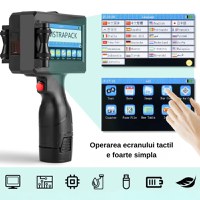Imprimanta de mana portabila, potrivit pentru suprafete multiple, coduri de bare, dimensiuni inaltime imprimare 2-25.4mm - 3