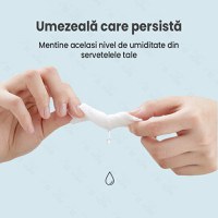 Incalzitor de servetele umede pentru bebelusi, cutie depozitare pachet servetele, incalzire uniforma, Afisaj digital,Alb - 7