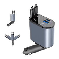Incarcator Auto 4 in 1 Multifunctional, Incarcare Rapida, Incarcare Simultana, Auto-Reglabil, Design cu 2 Cabluri - 3