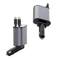Incarcator Auto 4 in 1 Multifunctional, Incarcare Rapida, Incarcare Simultana, Auto-Reglabil, Design cu 2 Cabluri - 6