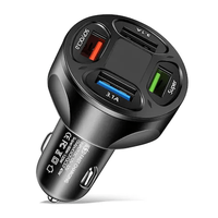 Incarcator Auto pana la 66W, 2 USB 3.0,2x USB 2.4A, Fast Charge, Multiple Protectii si cu LED albastru - 4