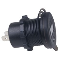 Incarcator Auto QC3.0 Dual USB Rezistent la Apa cu Voltmetru si Comutator, Adaptor de Incarcare Rapida 12/24V, Afisaj - 1