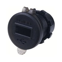 Incarcator Auto QC3.0 Dual USB Rezistent la Apa cu Voltmetru si Comutator, Adaptor de Incarcare Rapida 12/24V, Afisaj - 2