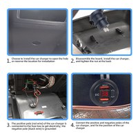 Incarcator Auto QC3.0 Dual USB Rezistent la Apa cu Voltmetru si Comutator, Adaptor de Incarcare Rapida 12/24V, Afisaj - 7