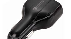 Incarcator Auto Techstar® Turbo Fast, 5V, 3.5A ,QC3.0, DUAL USB, Universal, Negru