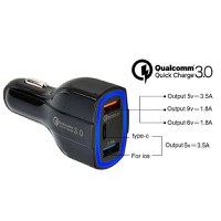 Incarcator Auto Techstar® Turbo Fast, 5V, 3.5A ,QC3.0, DUAL USB, Universal, Negru - 6
