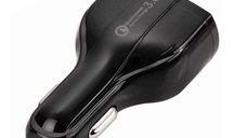 Incarcator Auto Techstar® Turbo Fast, 5V, 3.5A ,QC3.0, DUAL USB, Universal, Negru