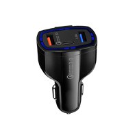 Incarcator Auto Techstar® Turbo Fast, 5V, 3.5A ,QC3.0, DUAL USB, Universal, Negru - 2