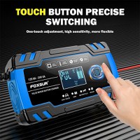 Incarcator Baterie Auto Cu Microprocesor Foxsur B0228-L, 12/24V, 4/8A, Display LCD, Functie De Reparare Cu Puls - 13