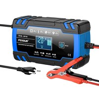 Incarcator Baterie Auto Cu Microprocesor Foxsur B0228-L, 12/24V, 4/8A, Display LCD, Functie De Reparare Cu Puls - 1
