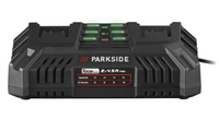 Incarcator dublu original Parkside 20V, compatibil cu acumulatori X20V Team, putere 2x 4.5A - 3