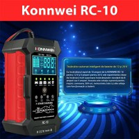 Incarcator inteligent pentru baterii auto Konnwei RC-10, 12V/24V, 5A/10A, Afisaj LCD, Functie Puls Reparare - 6