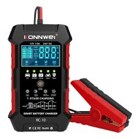 Incarcator inteligent pentru baterii auto Konnwei RC-10, 12V/24V, 5A/10A, Afisaj LCD, Functie Puls Reparare - 4