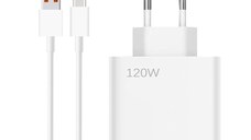 Incarcator Retea MRG MDY12E, 120W, 6 Ah, Cablu Type-C, Fast Charge, Alb
