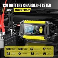 Incarcator si Tester Baterie FOXSUR FTC-1206 2-in-1, 12V/6A – Redresor Inteligent pentru Baterii Auto si Moto - 5