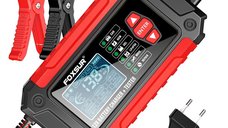 Incarcator si Tester Baterie FOXSUR FTC-1206 2-in-1, 12V/6A – Redresor Inteligent pentru Baterii Auto si Moto
