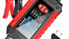 Incarcator si Tester Baterie FOXSUR FTC-1206 2-in-1, 12V/6A – Redresor Inteligent pentru Baterii Auto si Moto