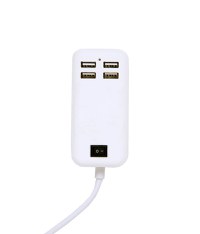 Incarcator USB 15W 3A cu cablu MRG L342, USB, 4 porturi, Alb - 5