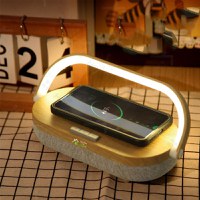 Incarcator wireless 4 in 1, GlowforHome, Qi 10W, Boxa bluetooth,multifunctionala, compatibil IOS si Android, maro - 9