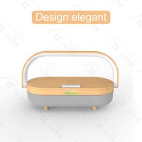 Incarcator wireless 4 in 1, GlowforHome, Qi 10W, Boxa bluetooth,multifunctionala, compatibil IOS si Android, maro - 1