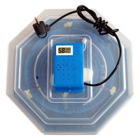 Incubator electric pentru oua cu dispozitiv de intoarcere, termometru si termohigrometru, Cleo, model 5DTH - 1
