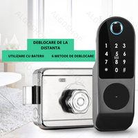 Incuietoare inteligenta Smart, waterproof, deblocare cu amprenta, parola, card APP bluetooth, cheie, pentru usa exterior - 9