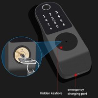 Incuietoare inteligenta Smart, waterproof, deblocare cu amprenta, parola, card APP bluetooth, cheie, pentru usa exterior - 4
