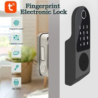 Incuietoare inteligenta Smart, waterproof, deblocare cu amprenta, parola, card APP bluetooth, cheie, pentru usa exterior - 8