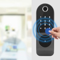 Incuietoare inteligenta Smart, waterproof, deblocare cu amprenta, parola, card APP bluetooth, cheie, pentru usa exterior - 7