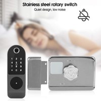Incuietoare inteligenta Smart, waterproof, deblocare cu amprenta, parola, card APP bluetooth, cheie, pentru usa exterior - 3