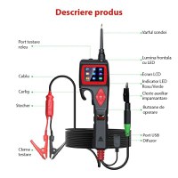 Instrument de diagnosticare inteligent pentru circuite electrice TopDiag P200, 12-24V, 18A, Afisaj LCD, pentru auto - 5